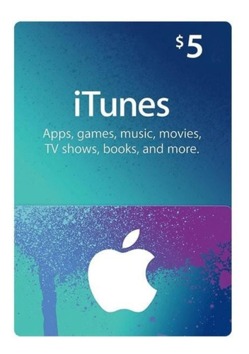 Tarjeta Itunes Apps Store 5 Usd Entrega Inmediata