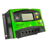 Controlador Solar Carga Pwm Lcd 40a Usb Regulador Automático