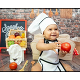 Kit Cozinheiro Infantil Master Chef Avental+touca+luva+colhe