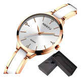 Relógio De Quartzo Cerâmico Elegante Nibosi 2330 Para Mulher
