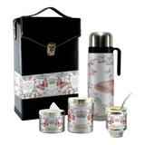 Set Kit Equipo Matero Termo Inox Paris Mariposa Br