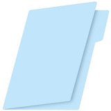 Folder Carta Paquete De 100pzas Color Azul Pastel