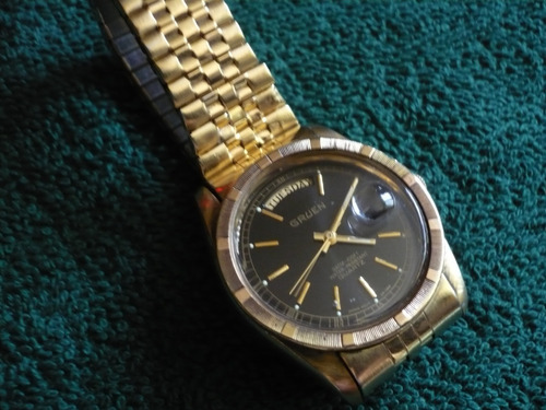 Gruen Reloj Vintage Retro Con Fechador