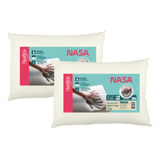 Kit De 2 Travesseiros Ortopédicos Espuma Nasa 50x70 Duoflex