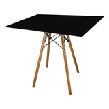 Mesa Jantar Tampo Quadrada 80cm Base Eames Eiffel