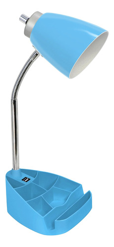 Simple Designs Ld1056-blu Lámpara De Escritorio Organizadora