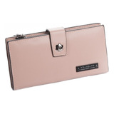 Billetera Mujer Peach Quaglia Color Rosa Diseño De La Tela Liso