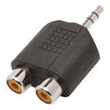 Kit 10 Adaptador Aux P2 Rca 2 Vias Áudio Estéreo Plug 3,5mm