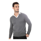 Suéter Masculino Básico Liso Blusa Frio Tricot Luxo Atacado