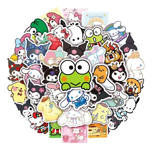 50 Stickers Sanrio Kuromi Stickers / Calcomania