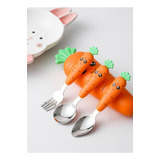 Set De Cubiertos Para Niños Zanahoria