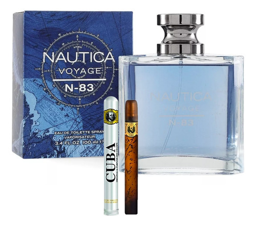 Nautica Voyage N-83 100ml Hombre Original+perfume Cuba 35ml