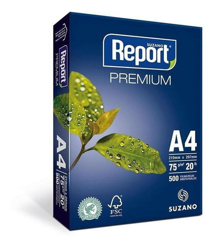 Papel Sulfite Branco Report A-4 75g Pct C/500 Folhas