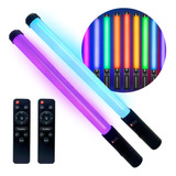 Kit 2x Bastões De Luz Led Rgb Fotográfico Vídeo 6000k