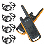 Kit 4 Rádio Motorola Talkabout T470br Uhf Com Fone Microfone