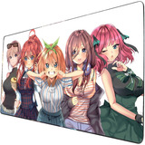 Mouse Pad Grande Quintillizas Anime Diseño Gamer 40x90cm