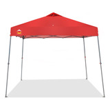 Toldo Desplegable De Playa Con Base Y Accesorios Rojo 2.74