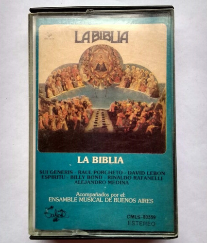 Cassette La Biblia Sui Generis Porcheto Lebon Ensamble 1987