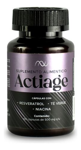 Resveratrol Te Verde Niacina Actiage Capsulas Nutrinova Antioxidantes 