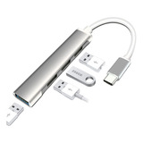 Usb Hub Tipo C 4 Puertos Adaptador Convertidor Otg Usb 3.0 