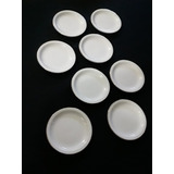 Juego 8 Platos Pan/postre Porcelana Verbano Filete Dorado