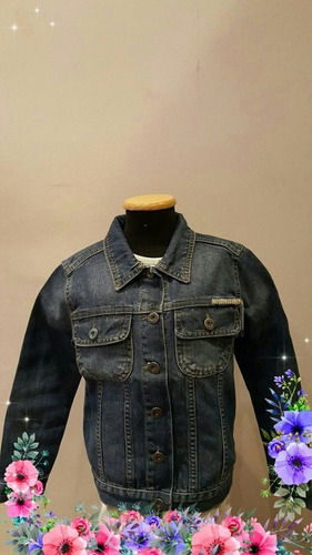 Campera De Jean Con Broche Prendedor De Strass Para  Nena 