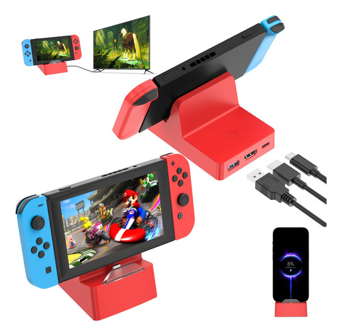 Adaptador Hdmi Base Dock Carga Rápida Para Nintendo Switch