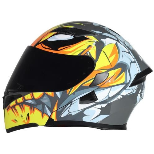 Casco R7 Abatible Unscarred Inflames Amarillo Mate Xxl V039