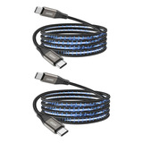 2 Cables Magnéticos Usb C A Usb C 100 W 5a Trenzados
