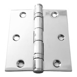 Dobradiça Inox Com Rolamento Aço Inox Polido 3½x3 3 Unidades