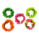 6 Vinchas Hawai De Flores! Cotillon Fiesta Carioca Led Combo