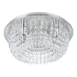 Lustres Cristal Legitimo Redondo 30cm Para 4 Lampadas Led