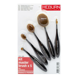 Heburn Kit 1600 Master Brush X5 Pinceles Brochas Maquillaje 