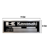 Placa Serial Vin Kawasaki O Cualquier Marca 9x3cm Aluminio