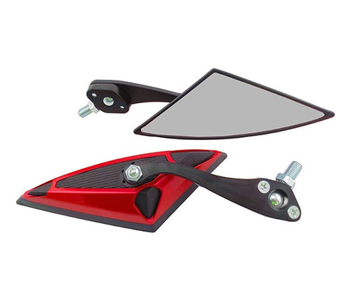 Espejo Decorativo Iron Racing Triangulo Color Negro/rojo