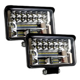 Kit 2x Farol Auxiliar Led 108w Branco Retangular 12v 24v