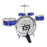 Bateria Infantil Profissional Rock Star Pedal Banco Baqueta