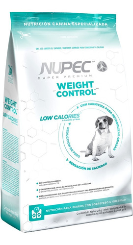 Nupec Alimento Perro Control Peso Razas Mediana Grande 2kg *