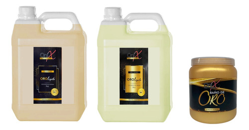 Onix Kit Bidón De Shampoo Y Bálsamo Oro + Nutrición X 1 Kg