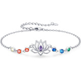 Pulsera Plata Ley 925 7 Chakras Mujer Joya Regalo