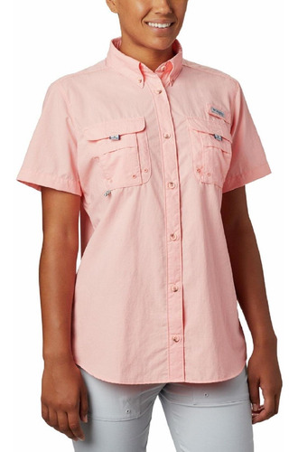 Camisas Womens Bahama Ss Mujer Columbia Rosado 1396551-8hh