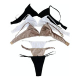 Pack X3 Conjunto Lenceria Femenina Microfibra Less Reg. 