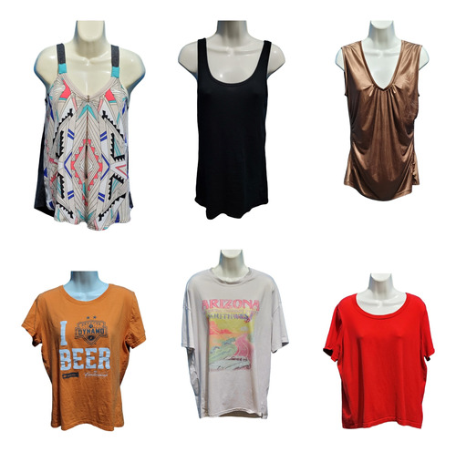 Lote 5 Blusas Americanas De Dama Temporada Calor + 1 Gratis