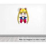 Vinil Sticker Pared 120cm Sailor Moon Cabeza Feliz 24a