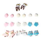 Yoi Set Aretes Para Niñas X10 Bt160 Set Aretes Kids X10 Plat