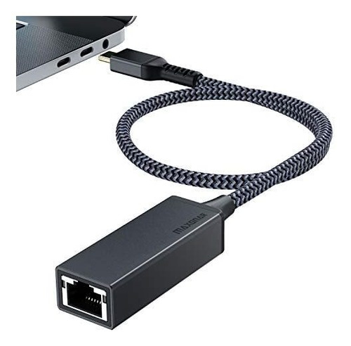 Adaptador Usb C A Ethernet Maxonar Cte-1/c Cableado Largo