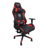 Silla De Escritorio Instigo Ig626 Gamer Ergonómica  Negra Y Roja Con Tapizado De Cuero Sintético