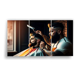 Quadro Decorativo 3 Peças Barbearia Salão Homem Barba