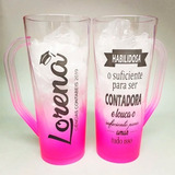 150 Copo Neca Long Drink C/ Alça 400ml Degradê Personalizado