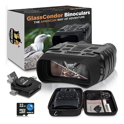 Binocular Vision Nocturna Infrarrojo + Baterias Recargables Color Negro